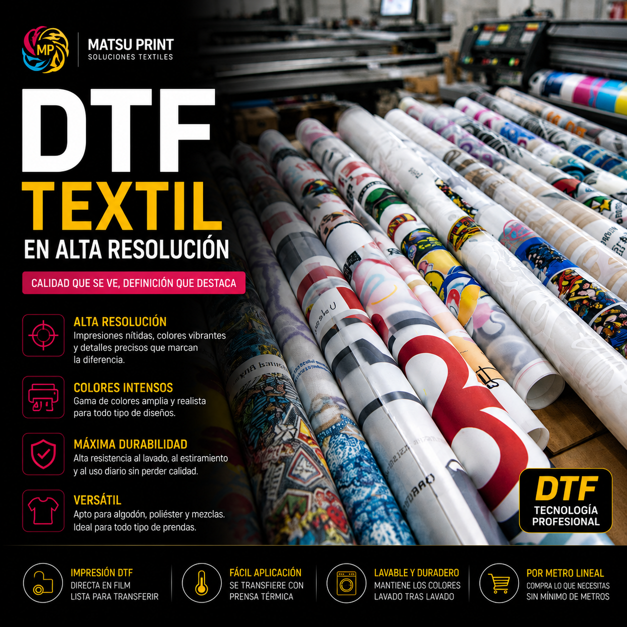 DTF textil desde los 20cm de alto arma tu lienzo