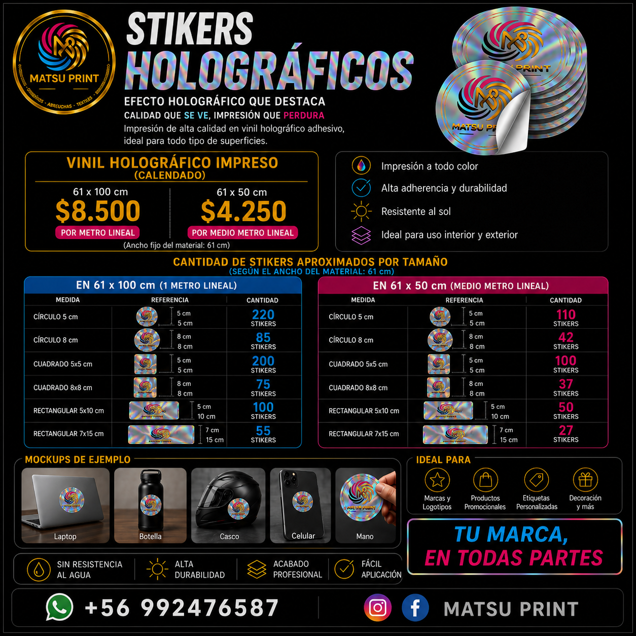 STICKERS HOLOGRÁFICOS